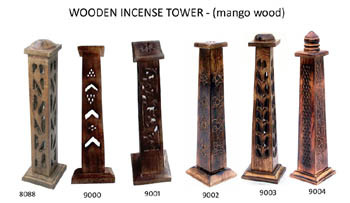 wooden incense towers